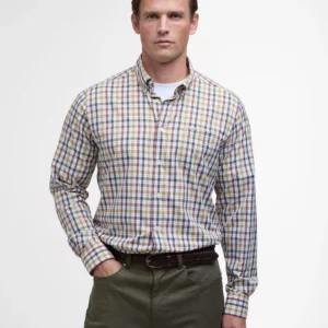 Barbour Hallhill Performance Long-Sleeved Shirt - Rust