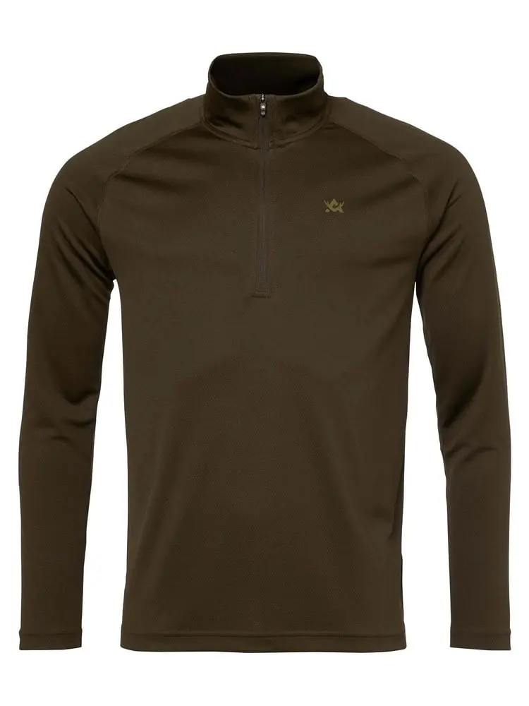 Alaska CoolDry Ms Half-Zip Solid Brown