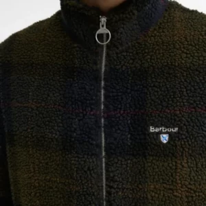 Barbour – Tartan fleece zip through sweater – MFL0187 – TN43 Shadow classic tartan