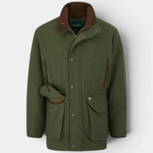 Combrook Men's Tweed Waterproof Shooting Field Coat in Mariner - Shooting Fit